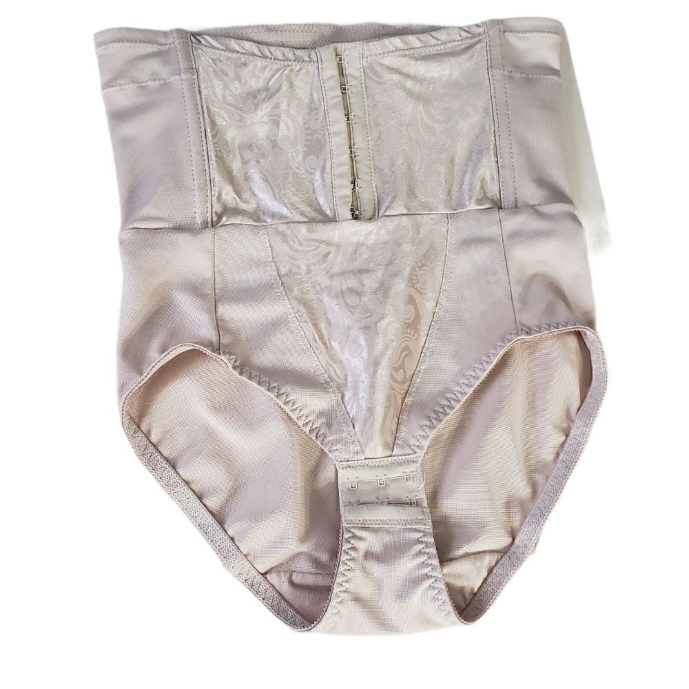 Cupid Beige Shapewear High Waisted Boned Brief Panty L Tommy Toning Underwear